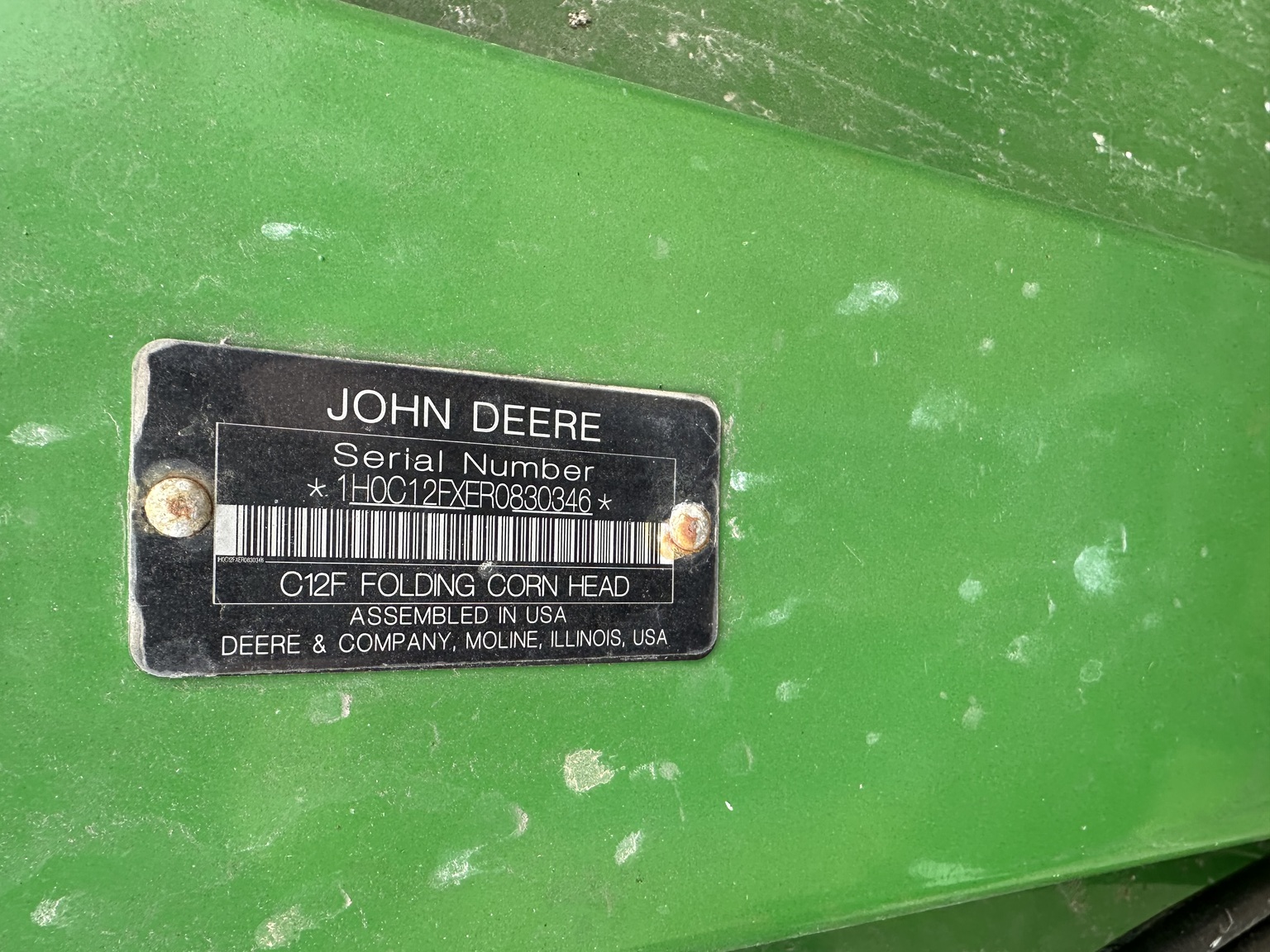  2024 John Deere C12F at Heritage Tractor in Monmouth, IL
