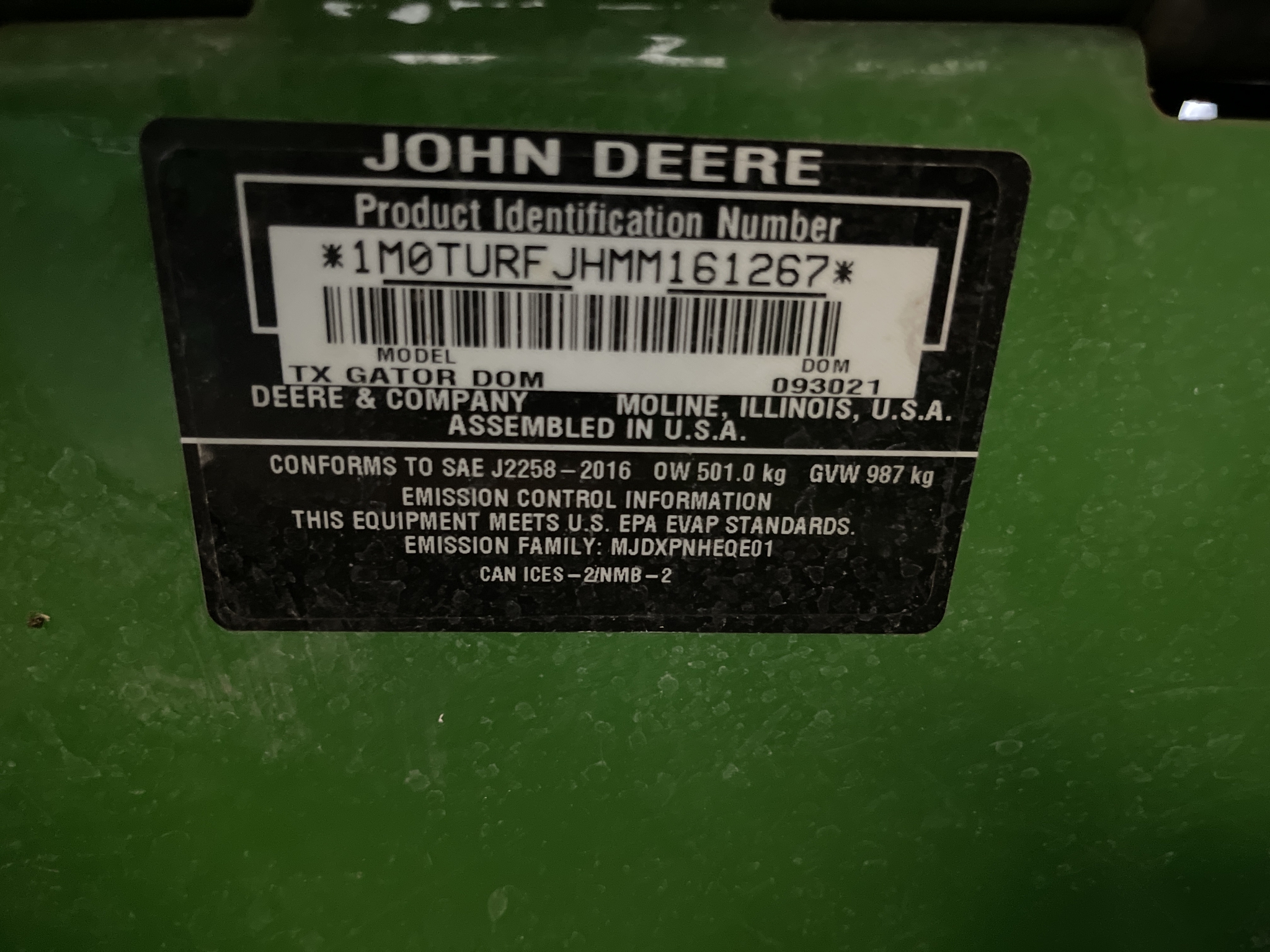 2021 John Deere Tx Turf Image 16
