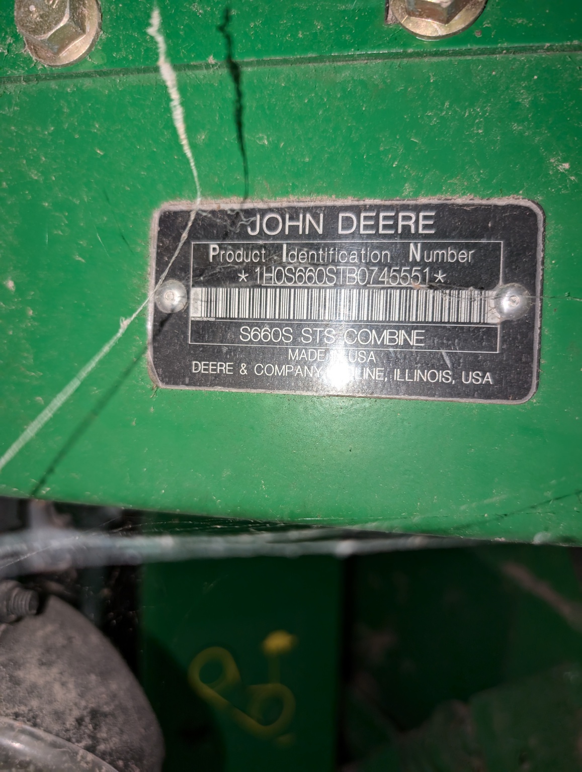  2012 John Deere S660 at Heritage Tractor in Lacon, IL