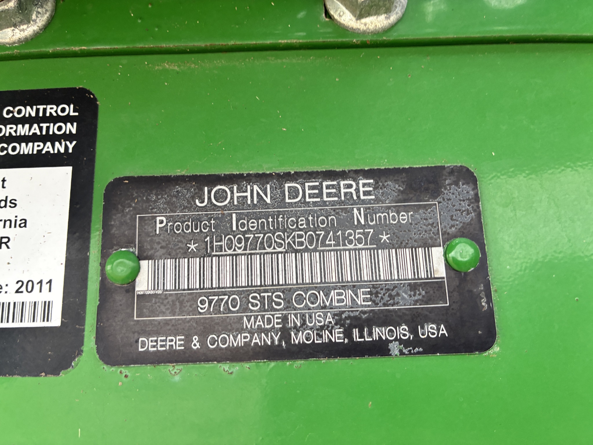 2011 John Deere 9770 STS Image 20