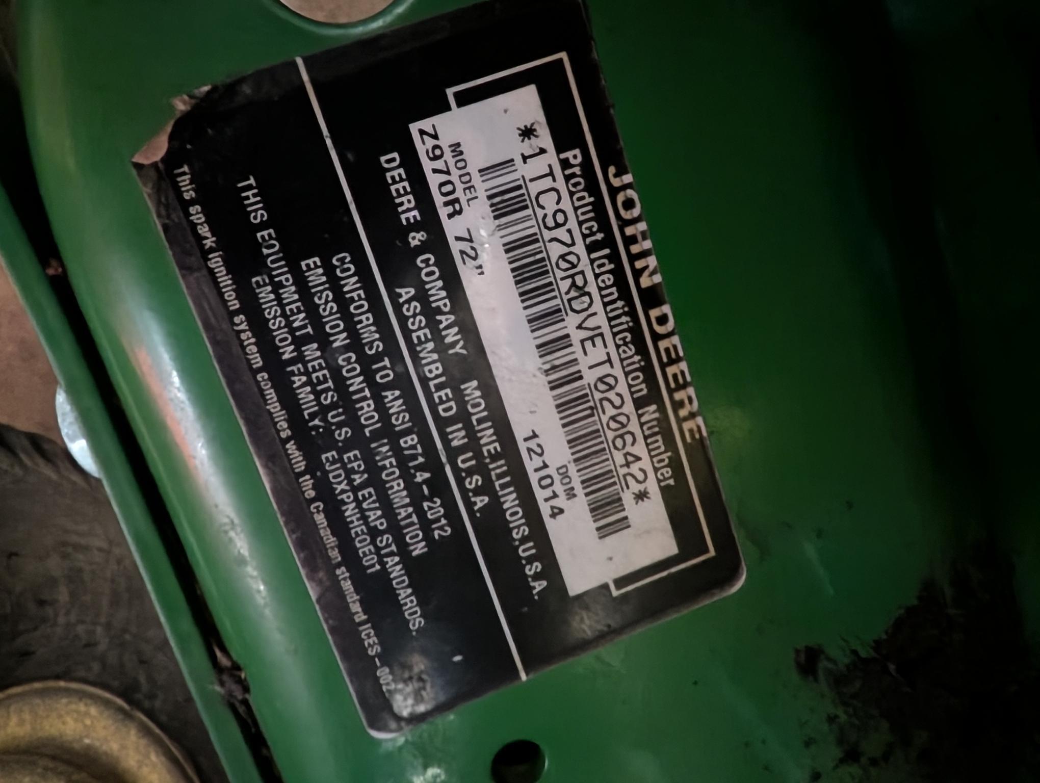 2015 John Deere Z970R Image 7