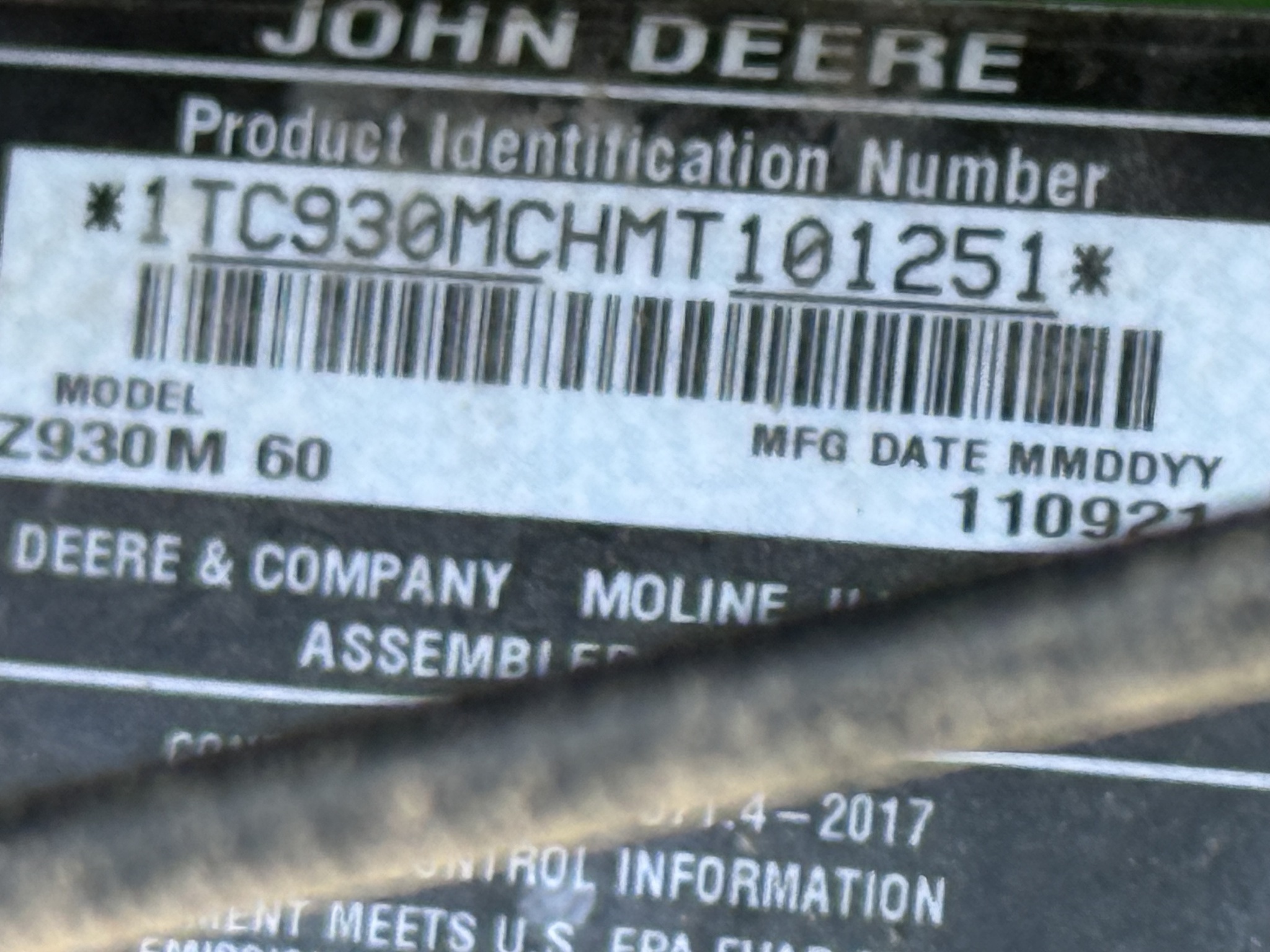  2022 John Deere Z930M at Heritage Tractor in Nevada, MO