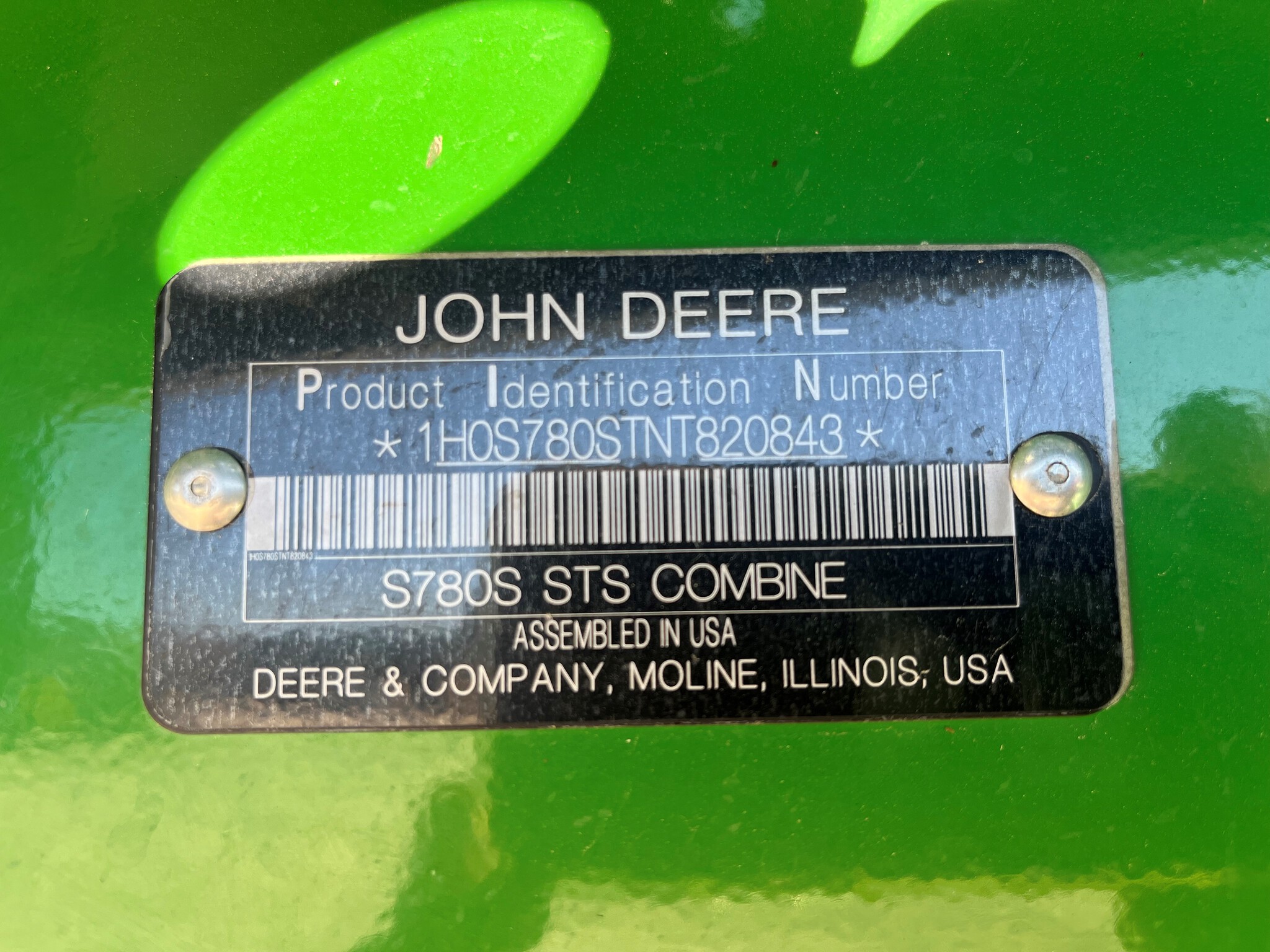  2022 John Deere S780 at Heritage Tractor in Rockport, IL