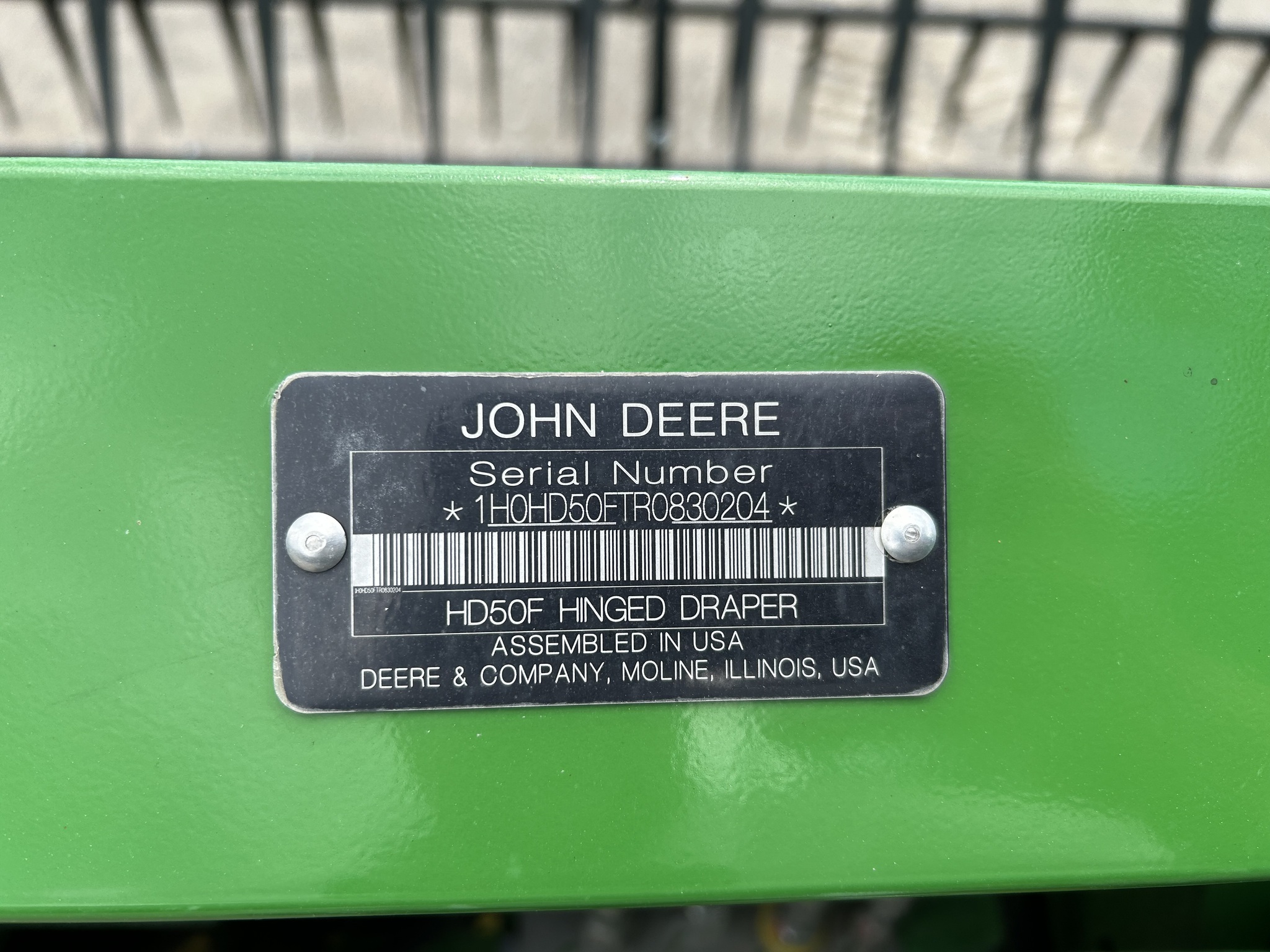  2024 John Deere HD50F at Heritage Tractor in Pittsburg, KS