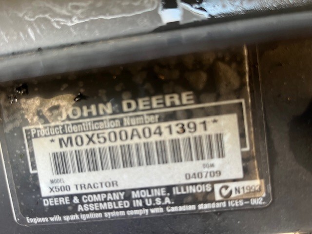 2009 John Deere X500 Image 9