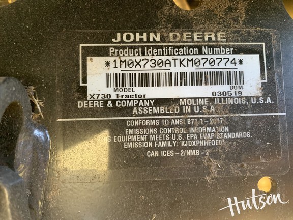 Photo of 2019 John Deere X730