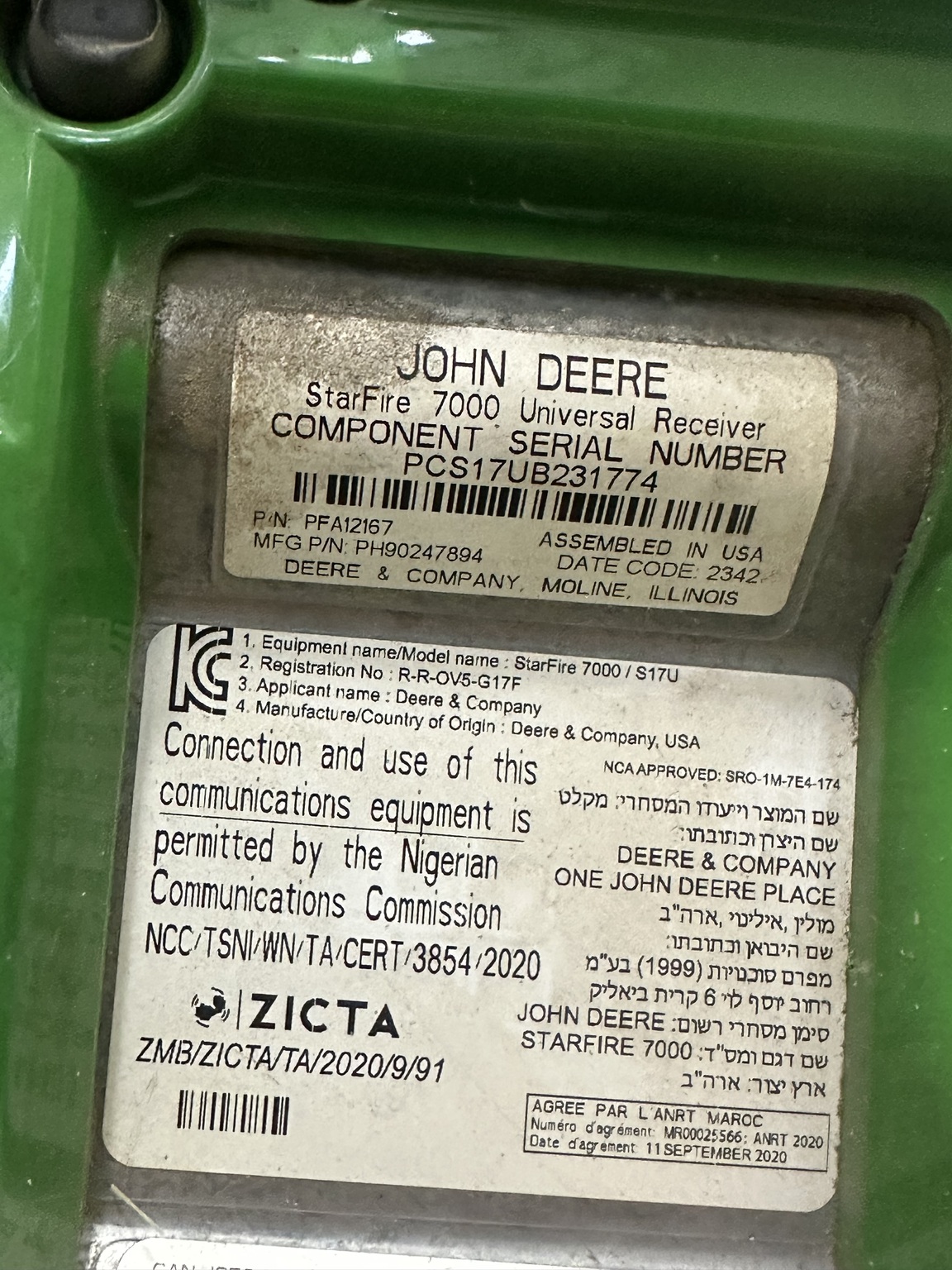 John Deere STARFIRE 7000 Image 1