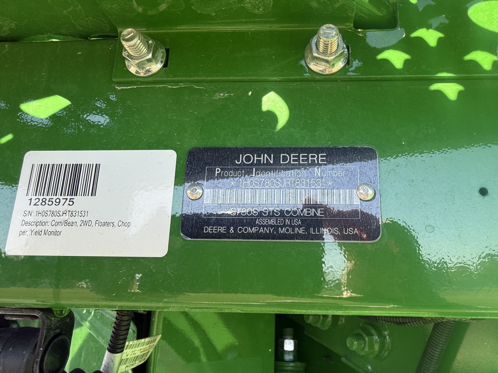 2024 John Deere S780 Image 3