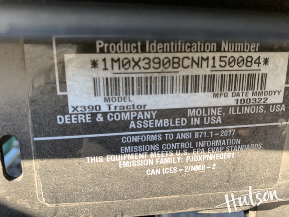 Photo of 2023 John Deere X390