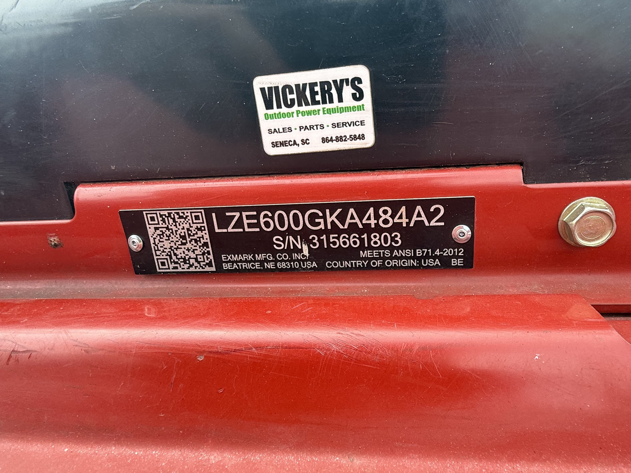 2015 Exmark LZE600KA484 Image 8
