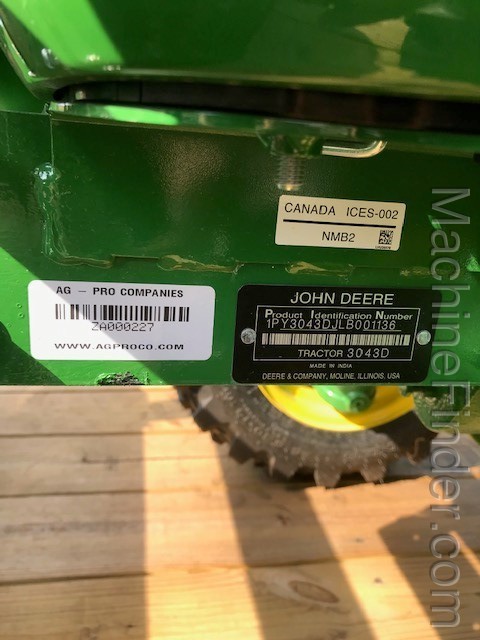 2020 John Deere 3043D Image 7