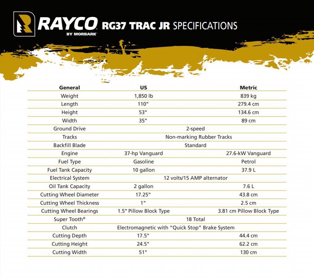 2023 Rayco RG37 STUMP GRINDER Image 10