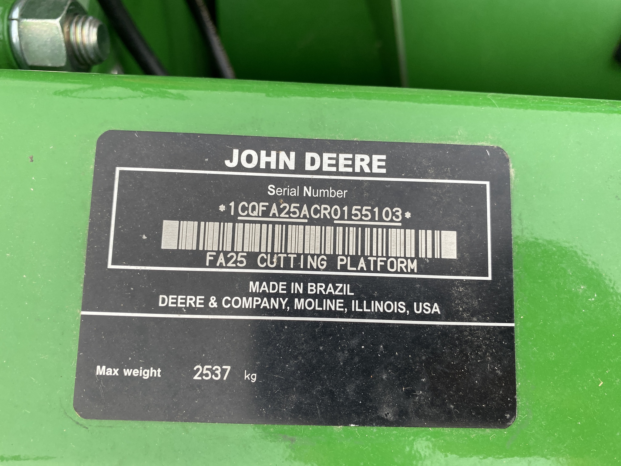 2025 John Deere FA 25 Image 5