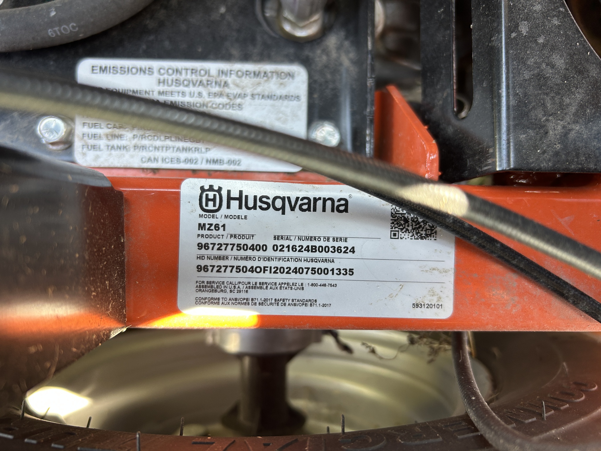  2024 Husqvarna M-ZT 61 at Heritage Tractor in Adrian, MO