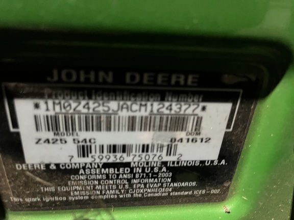 2012 John Deere Z425 - Photo4