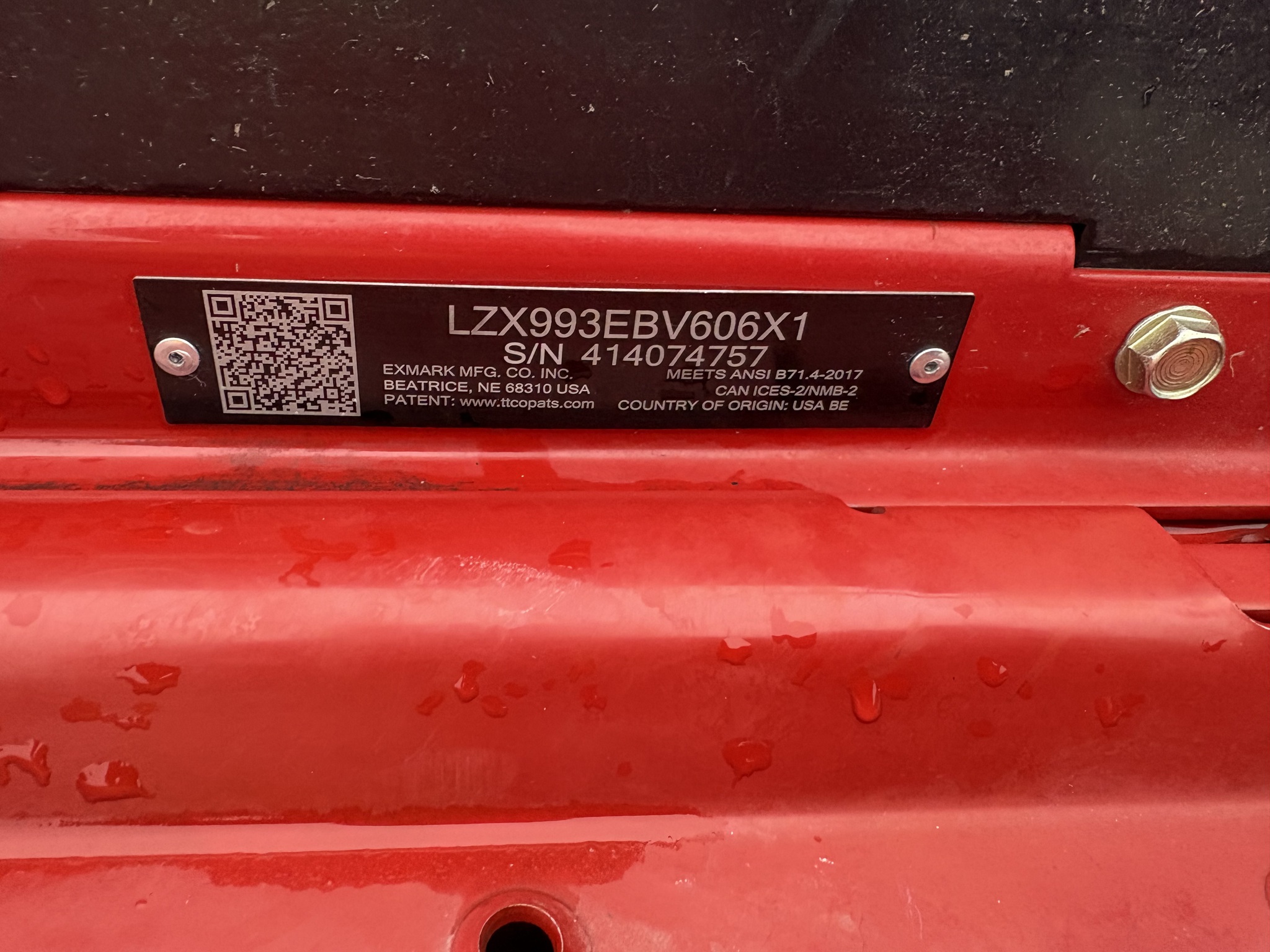  2023 Exmark LZX993EBV606X1 at Heritage Tractor in Roanoke, IL