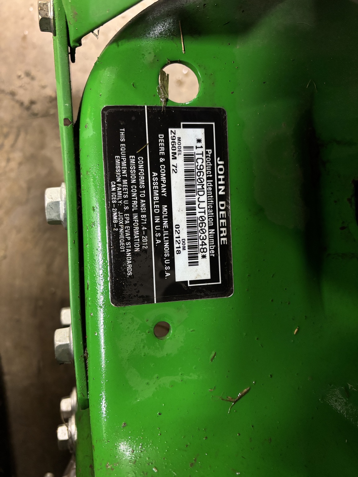Used 2018 John Deere Z960M Zero Turn Mowers at Koenig Equipment in Urbana, OH - PhotoXL16