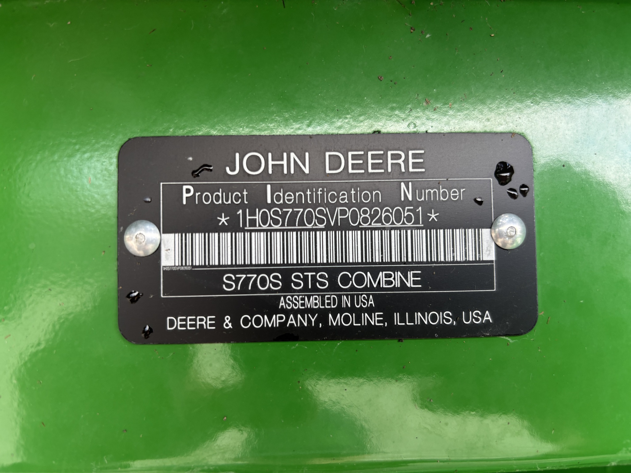  2023 John Deere S770 at Heritage Tractor in Atchison, KS