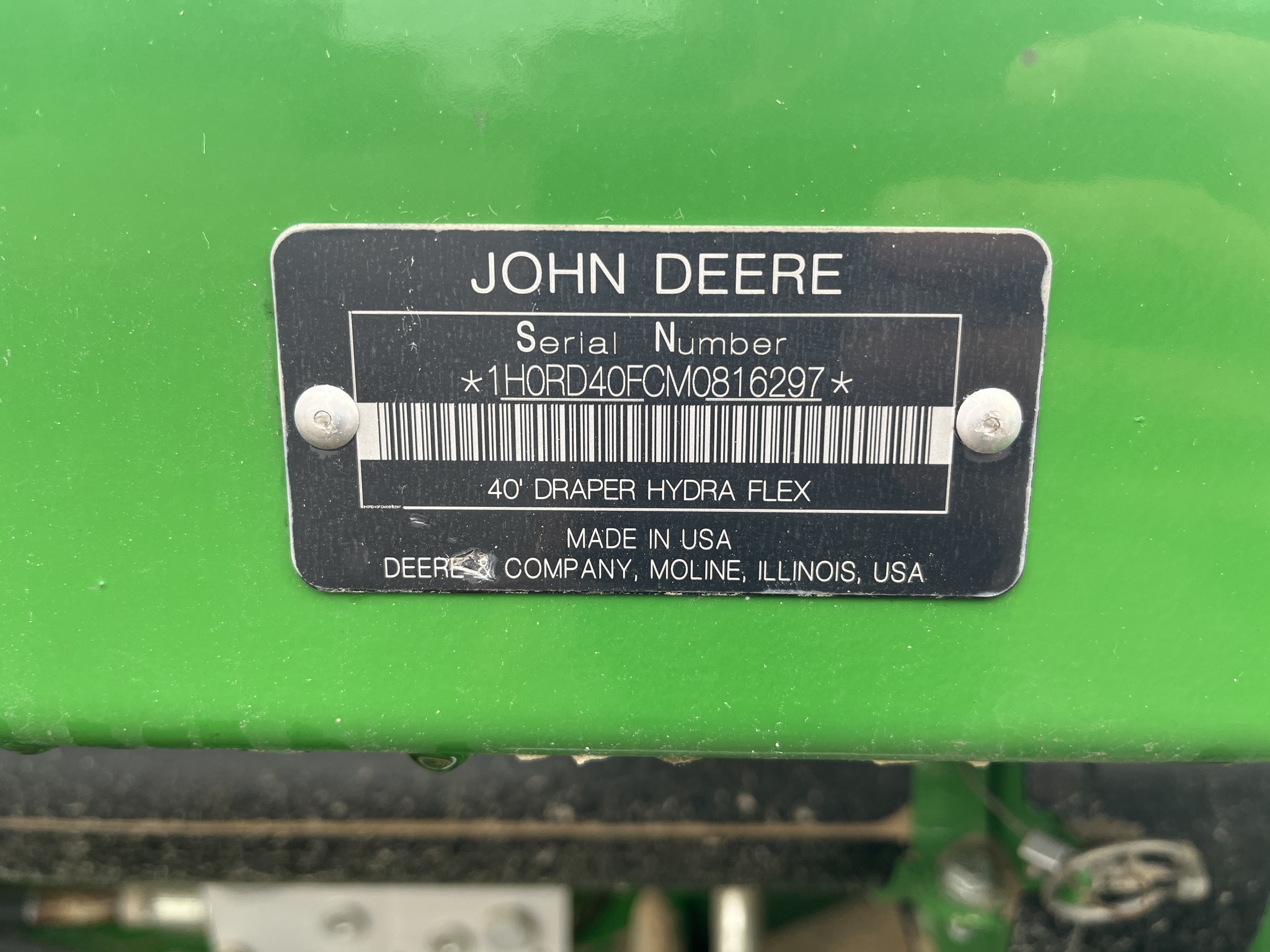 2021 John Deere RD40F at Heritage Tractor in Adrian, MO