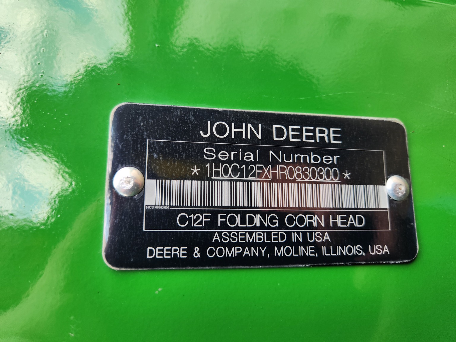  2024 John Deere C12F at Heritage Tractor in Kewanee, IL