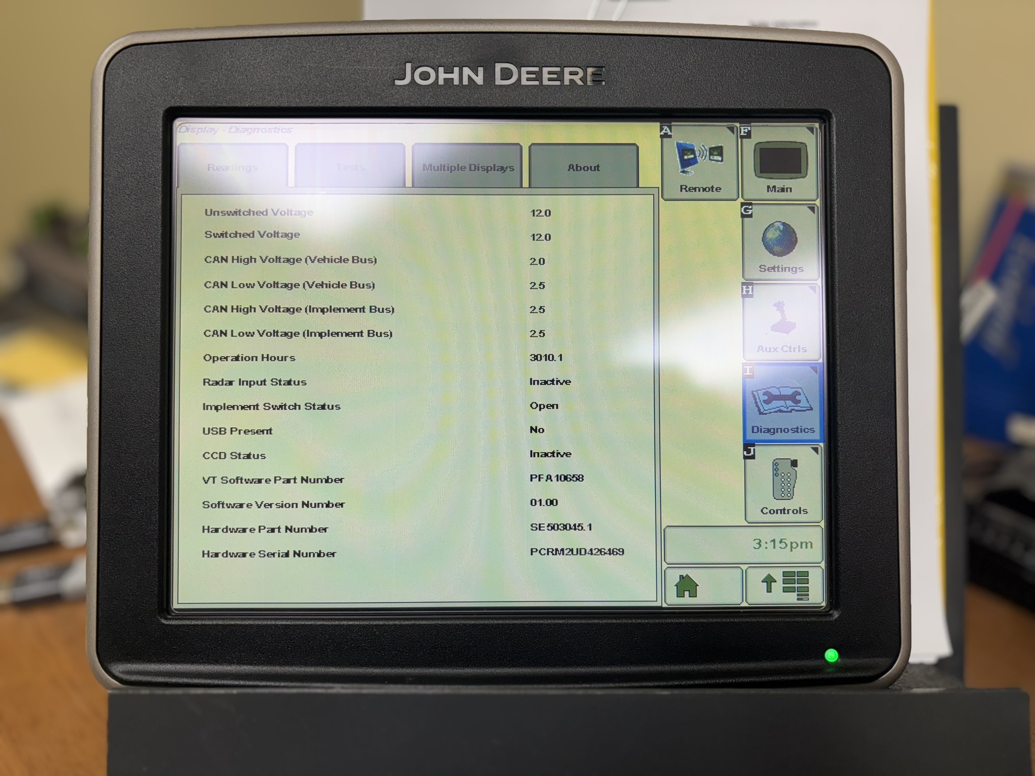 2016 John Deere 2630 Display Image 1