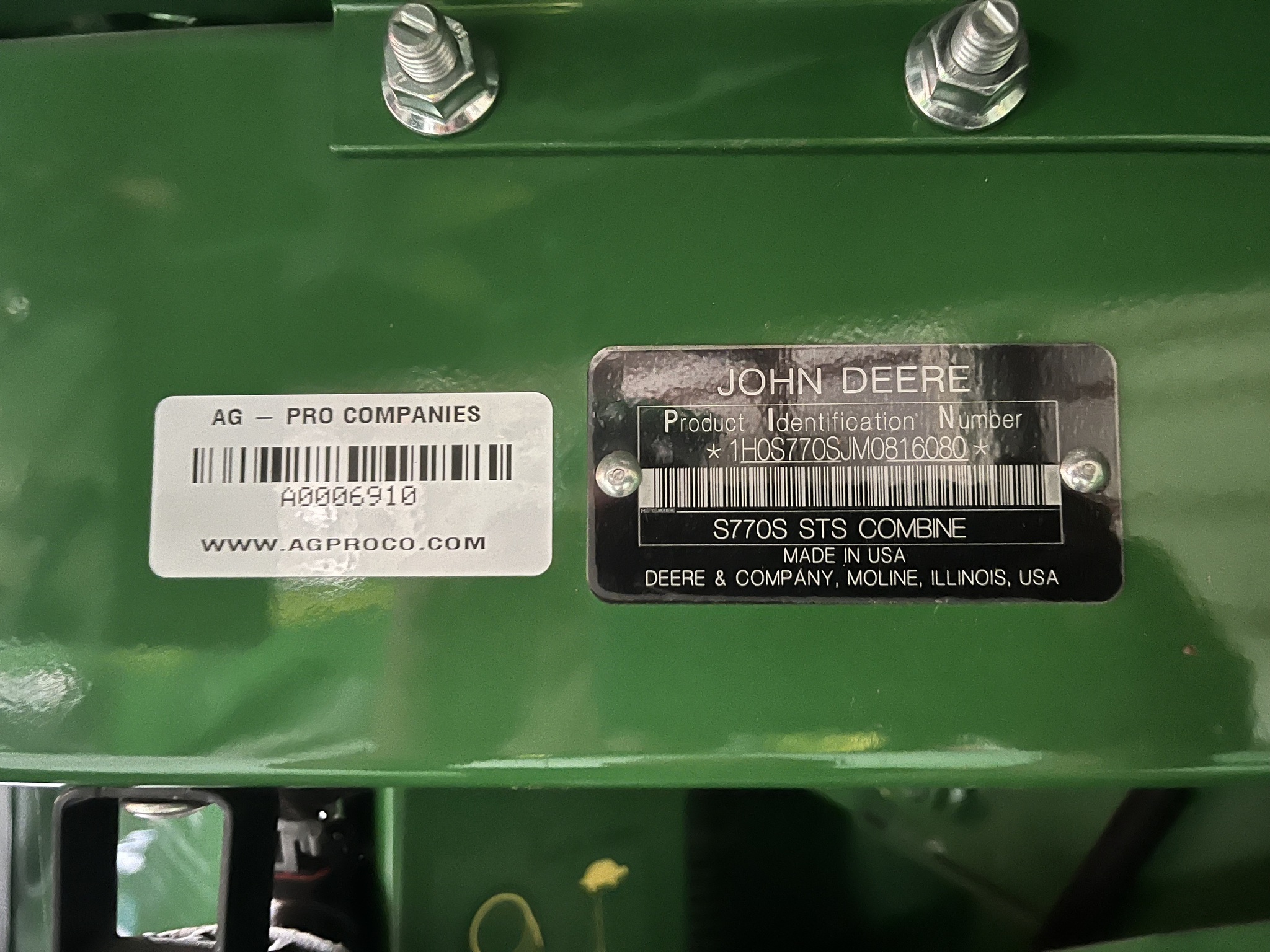 2021 John Deere S770 Image 6