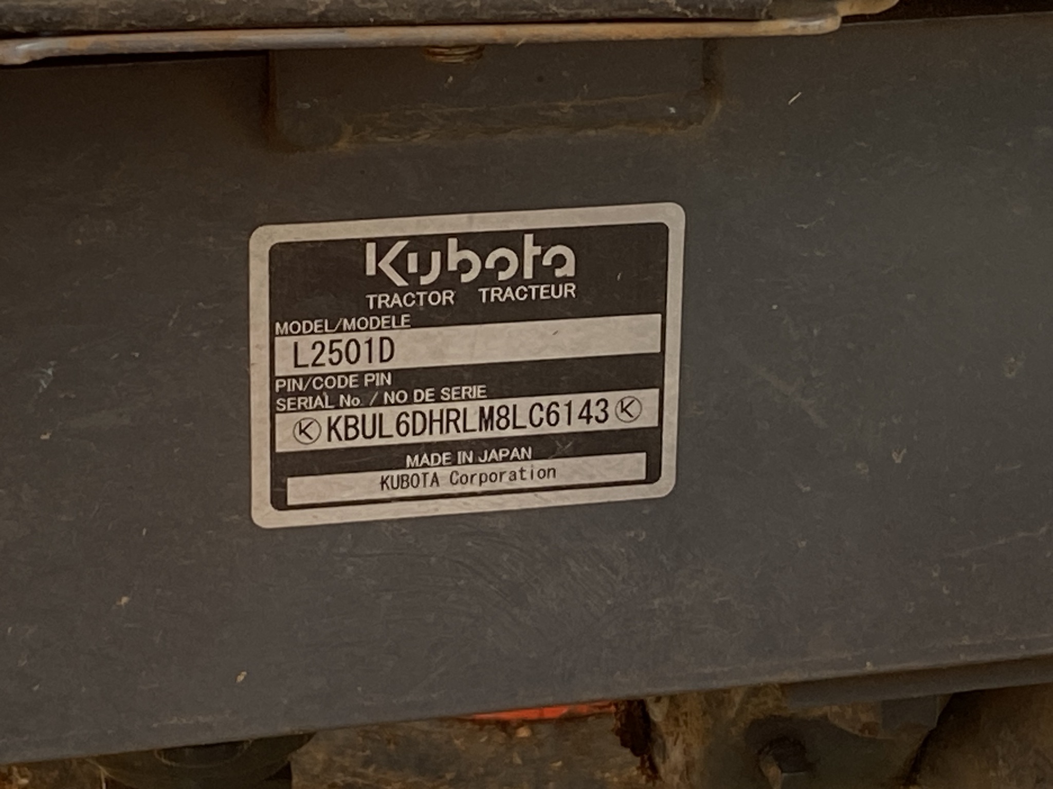 2022 Kubota L2501 Image 2