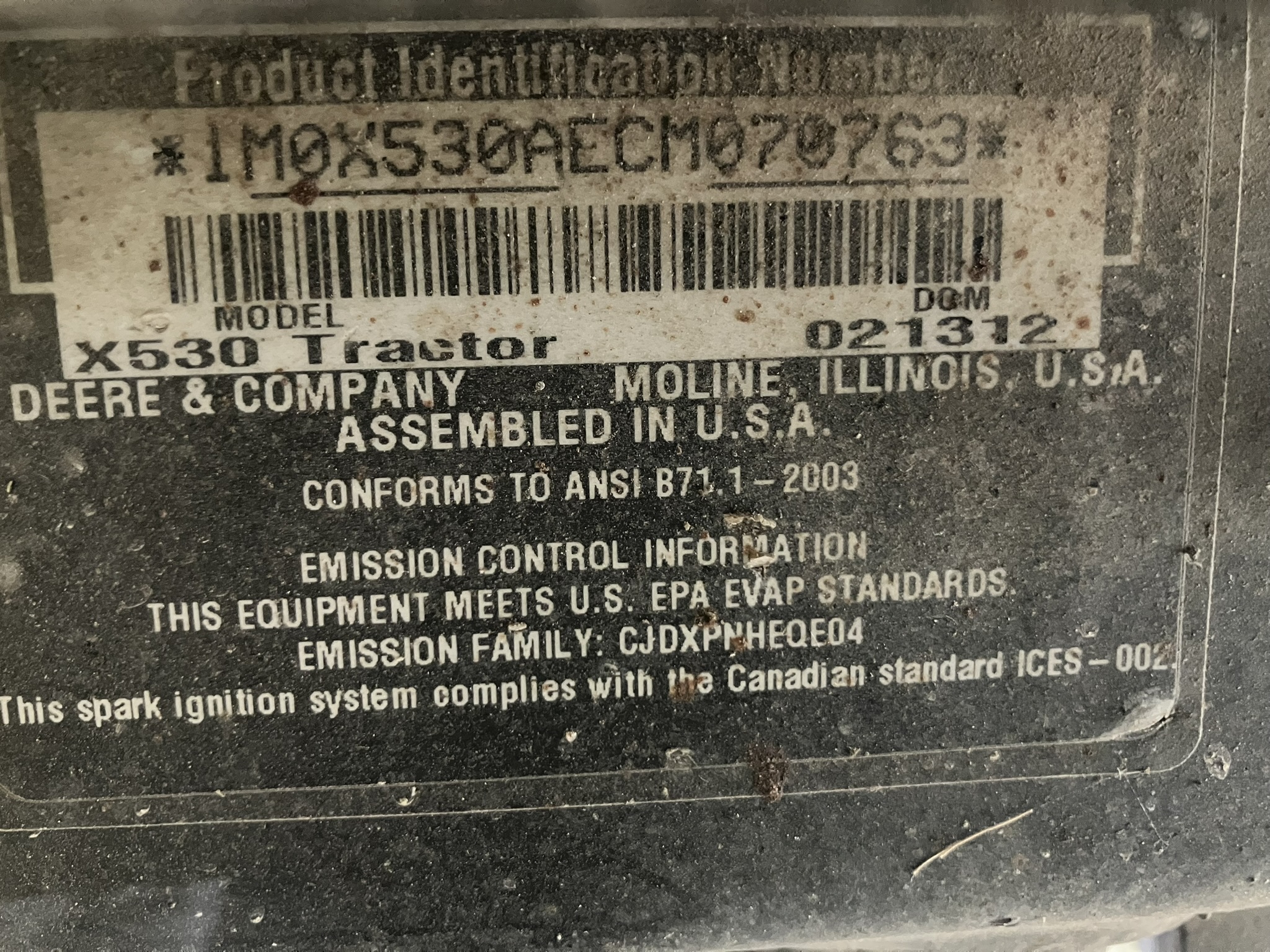 2012 John Deere X530 Image 3