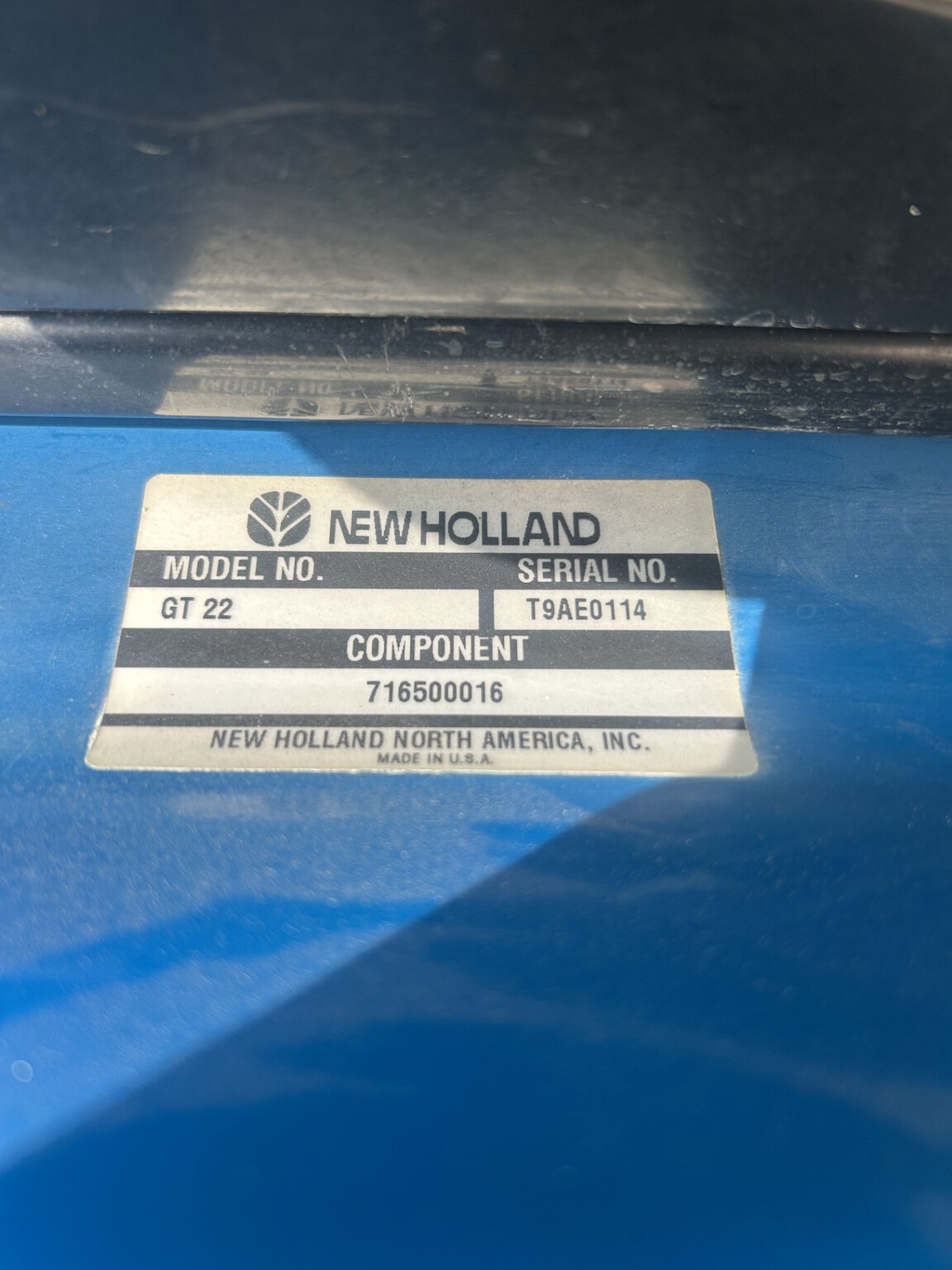 New Holland GT22 Image 5
