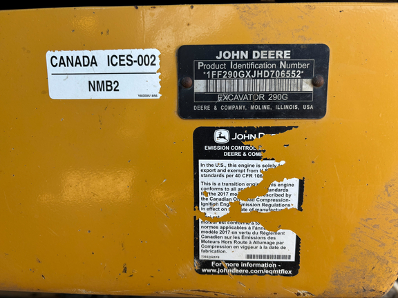 2017 John Deere 290G LC