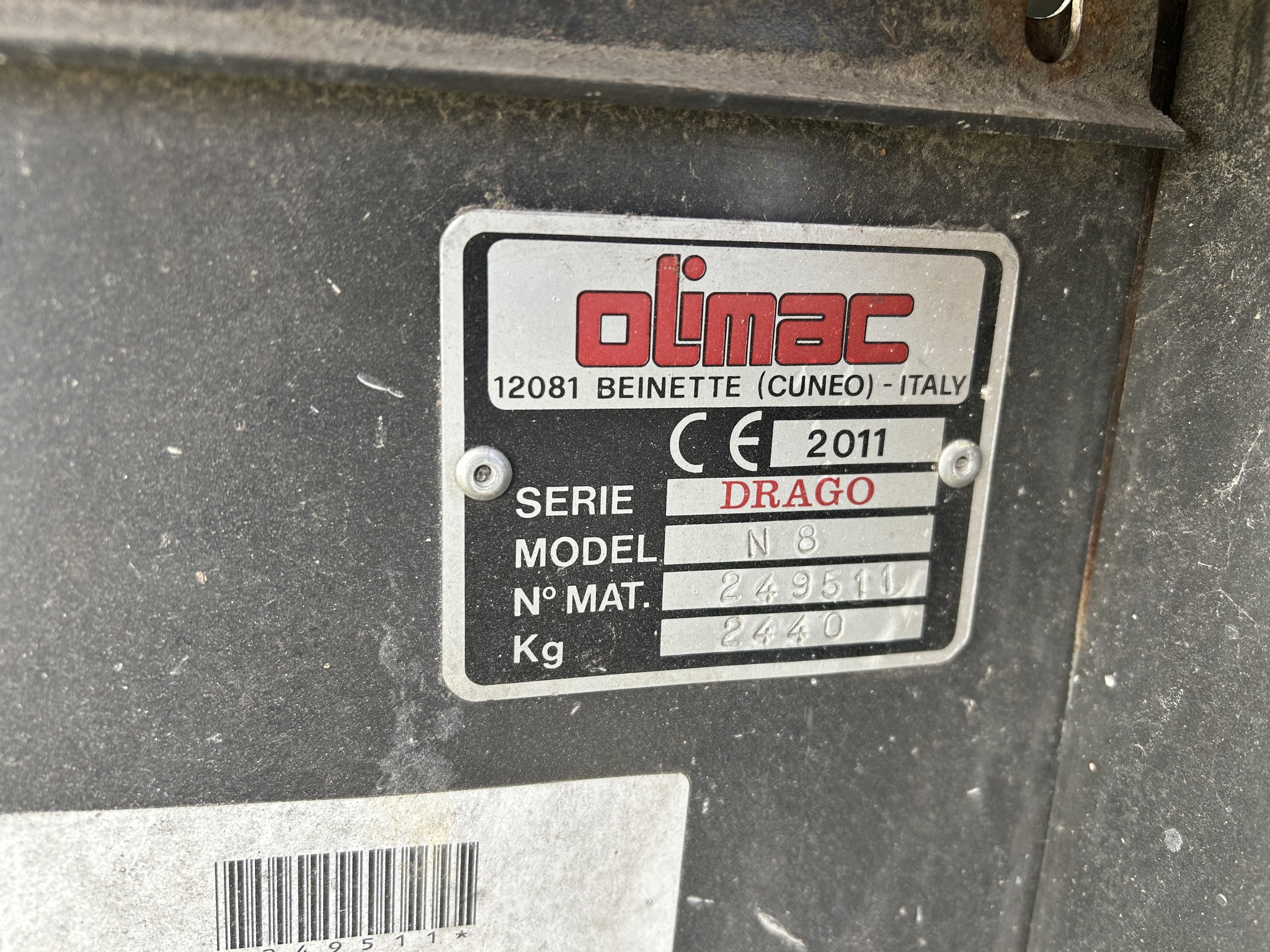  2011 Drago N 8 at Heritage Tractor in Aledo, IL