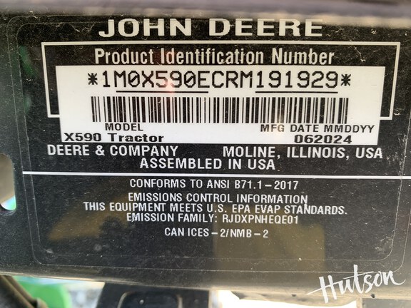 Photo of 2024 John Deere X590