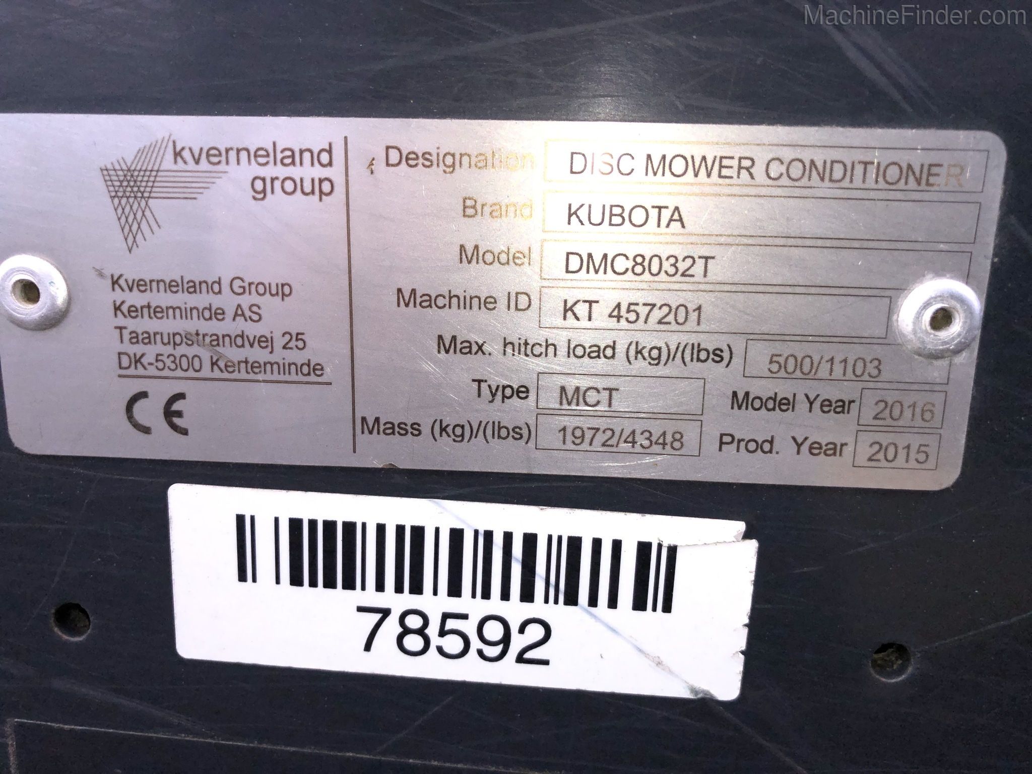 2016 Kubota DMC8032T Image 7