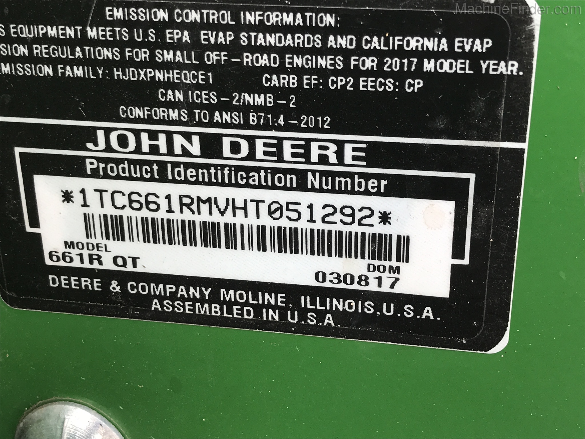 2017 John Deere 661R Image 9