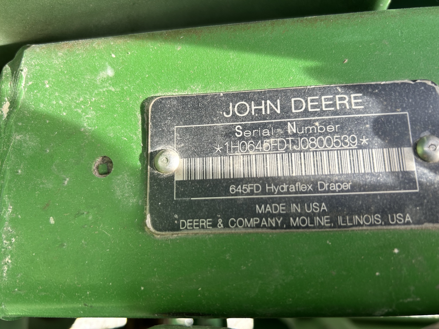  2018 John Deere 645FD at Heritage Tractor in Macomb, IL
