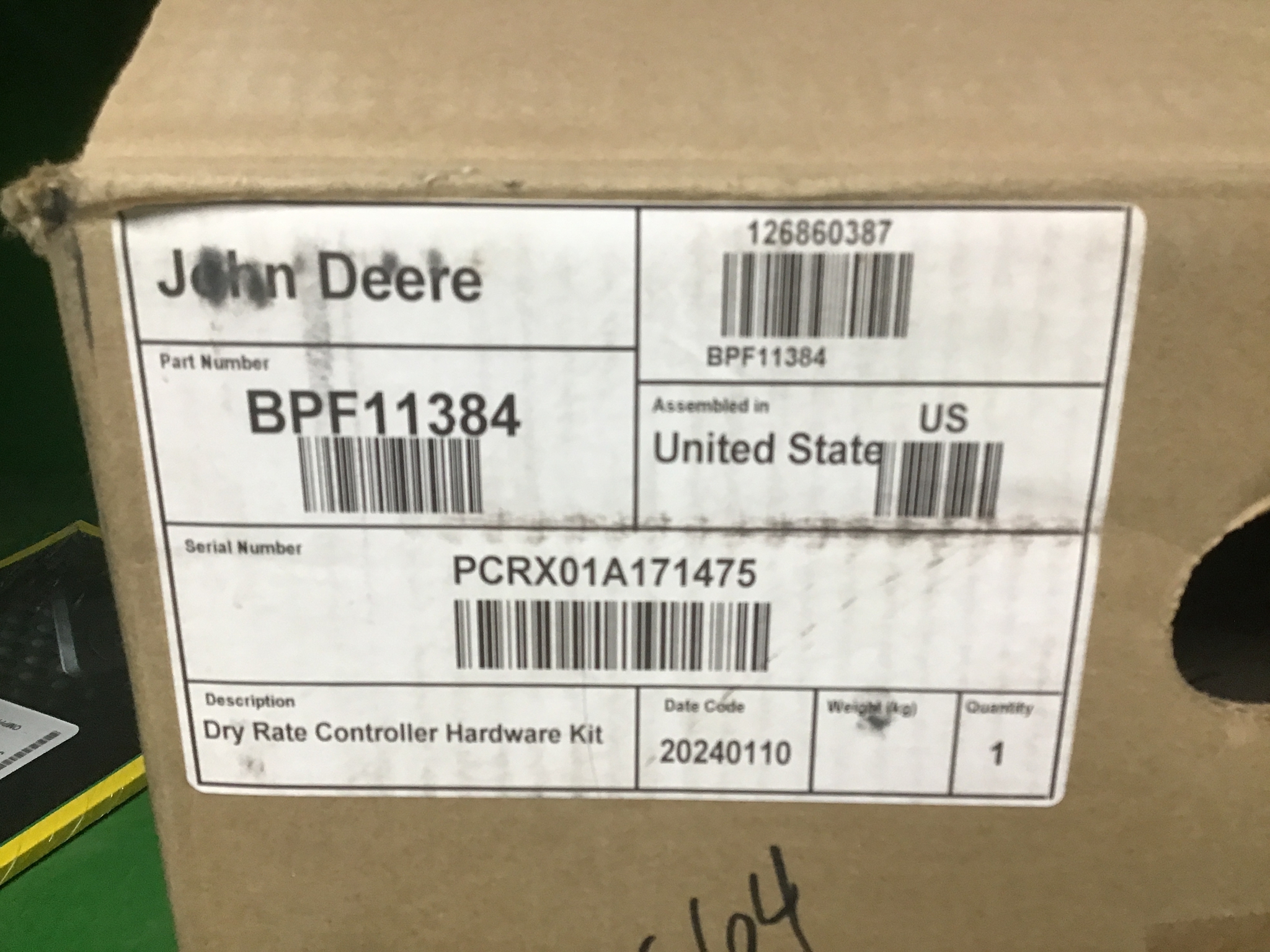 2023 John Deere Dry Rate Controller BPF11384 Image 1