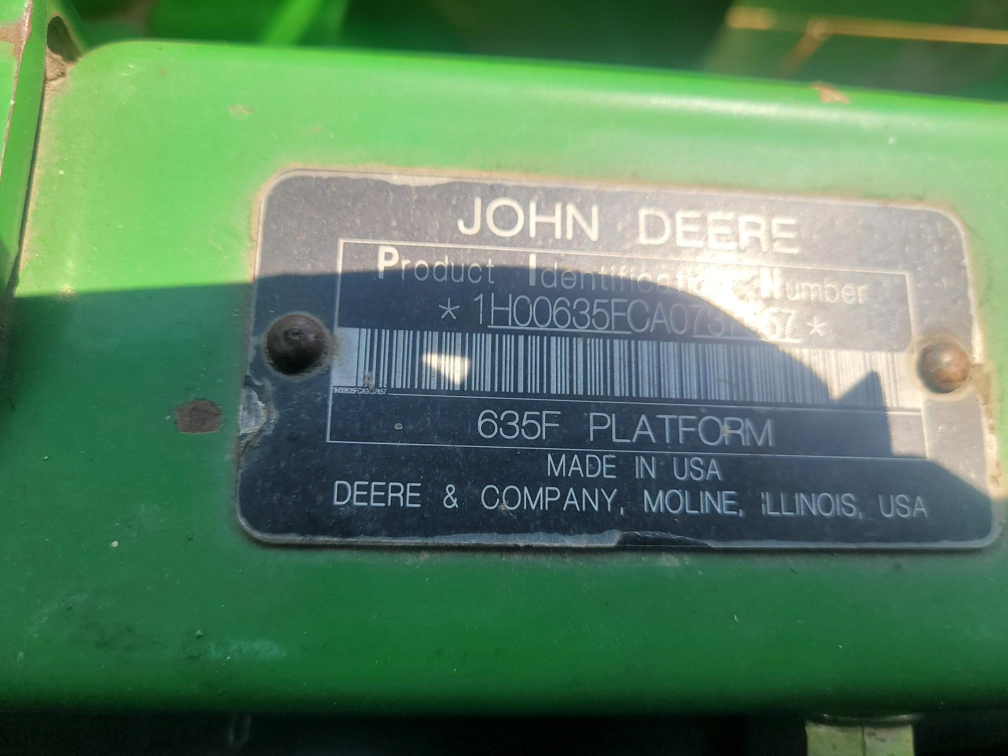 2010 John Deere 635F Image 14