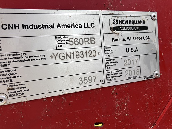 2017 New Holland Rollbelt 560
