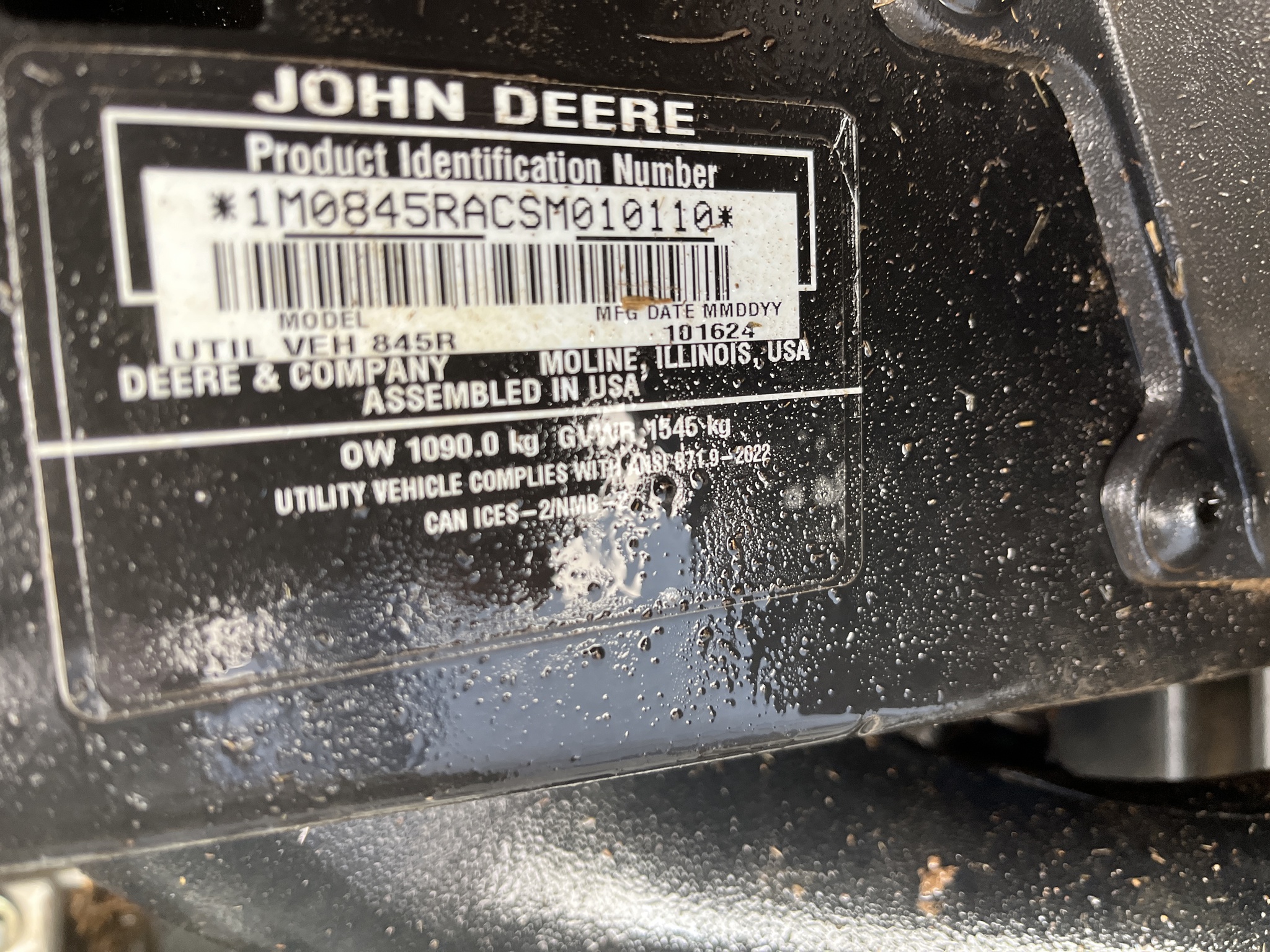 2025 John Deere XUV 845R at Heritage Tractor in Rogersville, MO