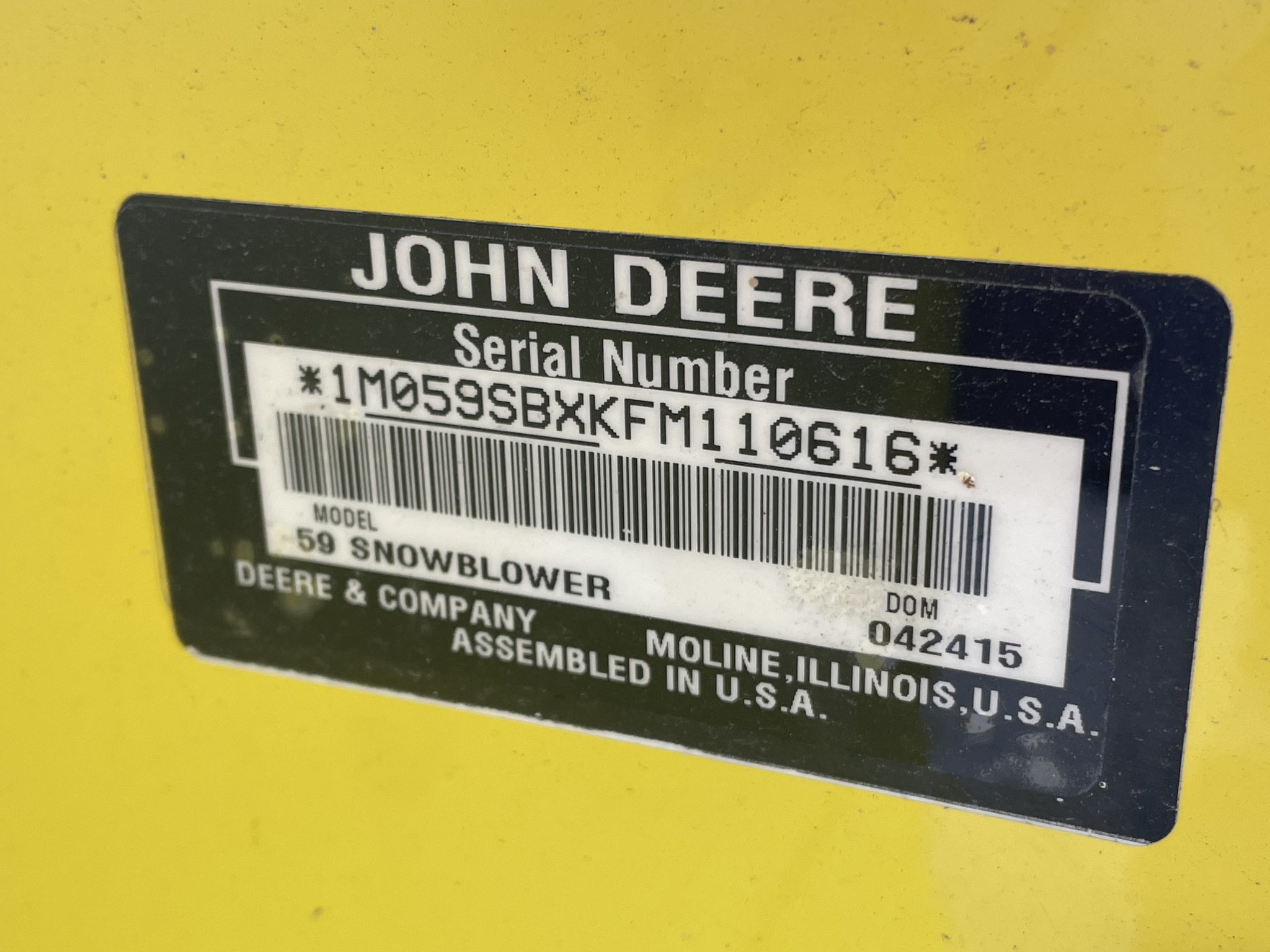 2015 John Deere 59SB Image 1