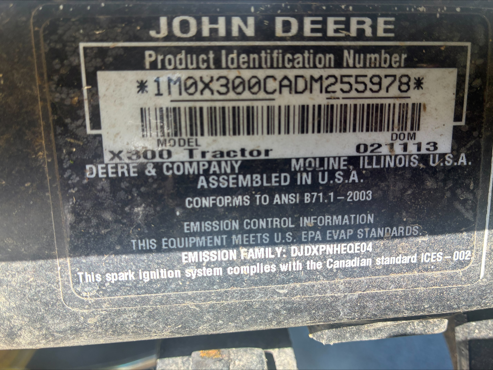 Used 2013 John Deere X300 Lawn & Garden Tractors at Koenig Equipment in Lebanon, OH - PhotoXL11