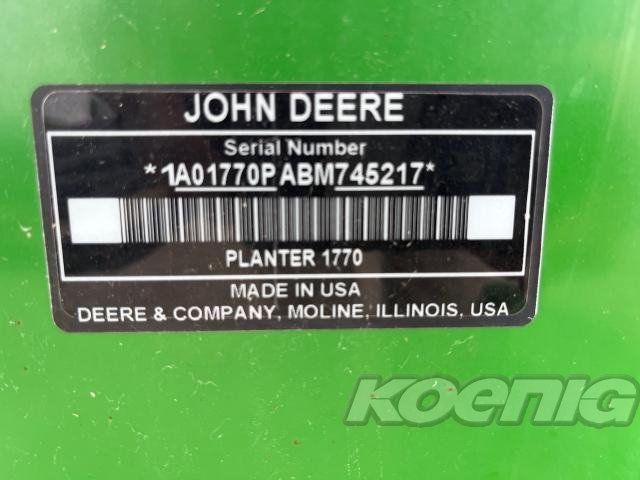 Used 2012 John Deere 1770NT CCS Planters: Drawn at Koenig Equipment in Richmond, IN - PhotoXL22