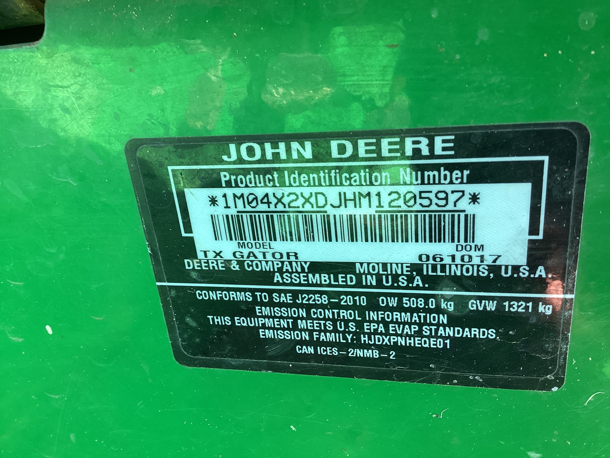 2017 John Deere TX 4X2 Image 10