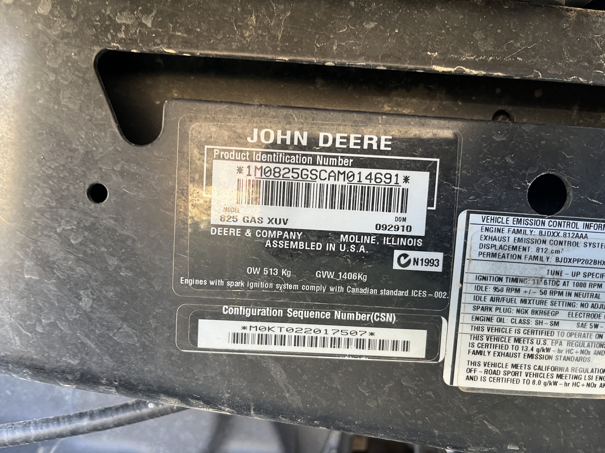 2010 John Deere XUV 825I GREEN at Heritage Tractor in Rogersville, MO