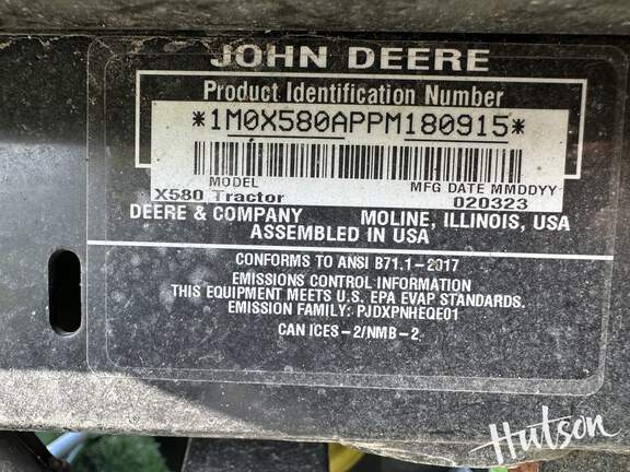 Photo of 2023 John Deere X580