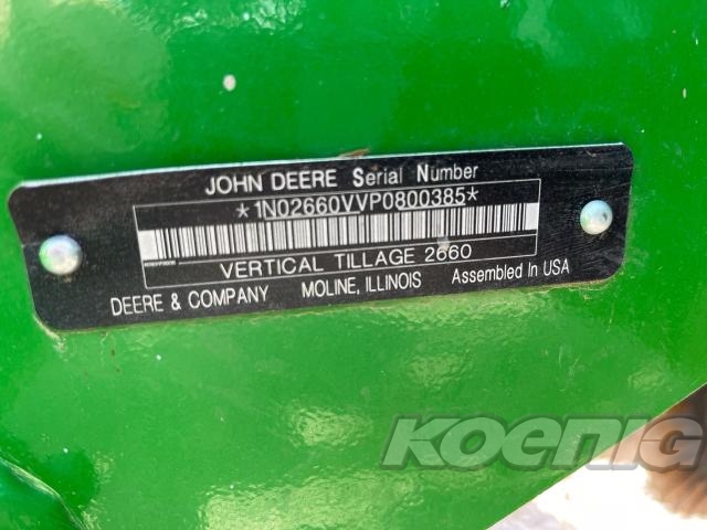 Used 2023 John Deere 2660VT Vertical Tillage at Koenig Equipment in Greenville, OH - PhotoXL22
