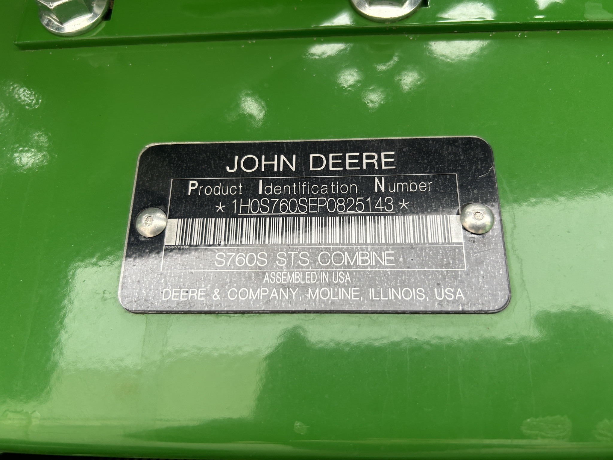  2023 John Deere S760 at Heritage Tractor in Baldwin City, KS