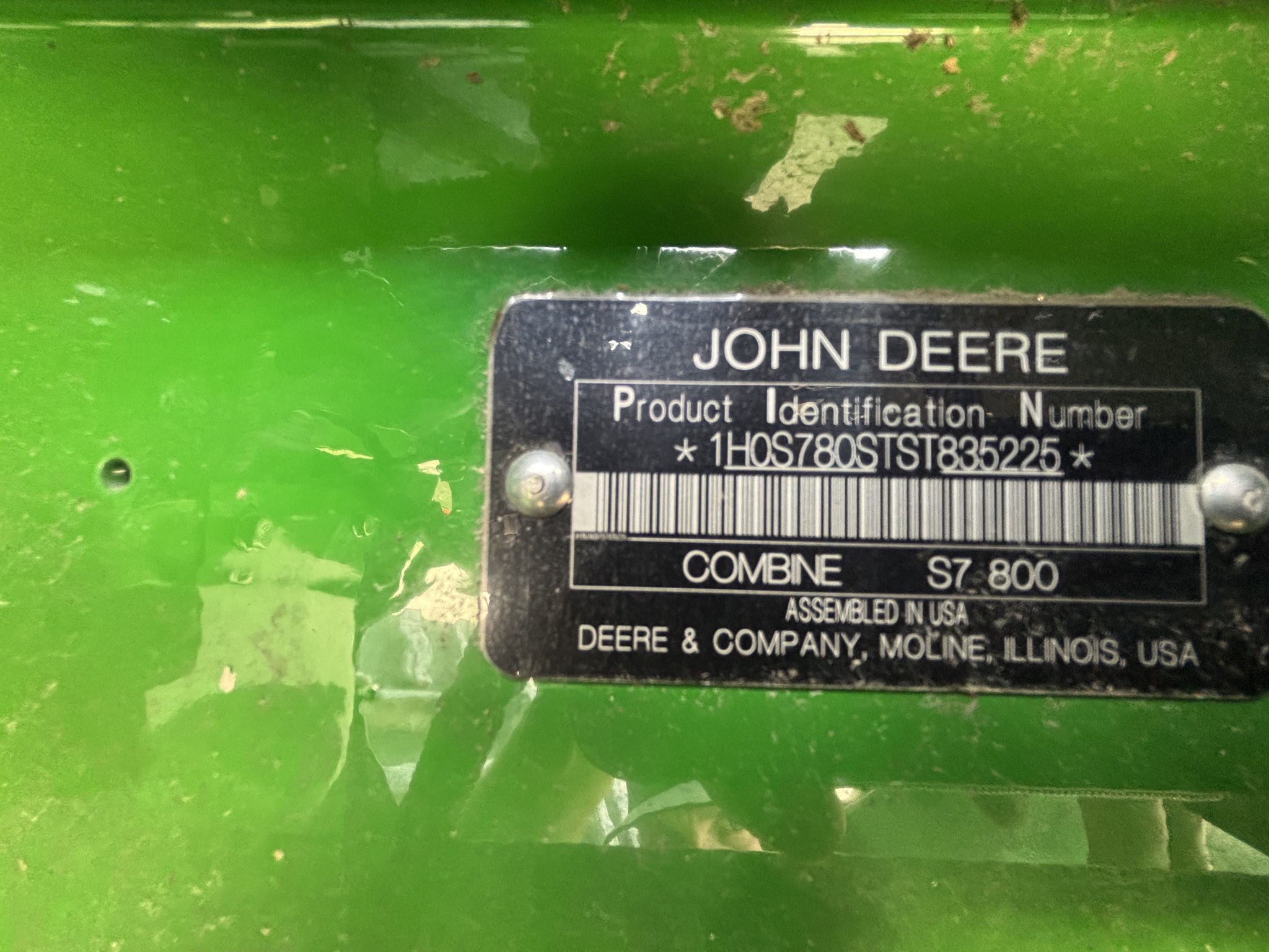  2025 John Deere S7 800 at Heritage Tractor in Atchison, KS