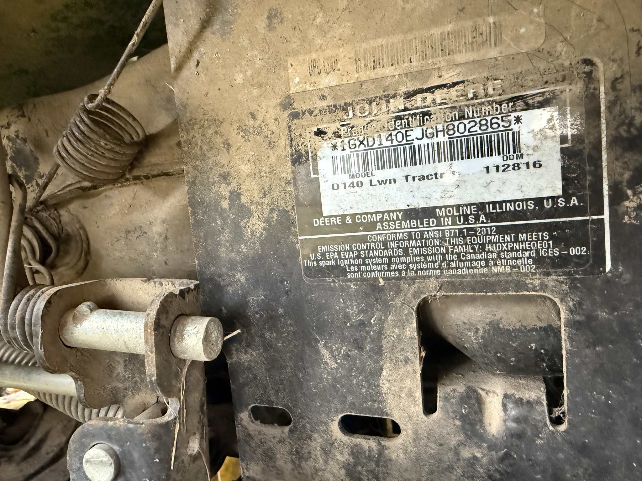 2017 John Deere D140 Image 8