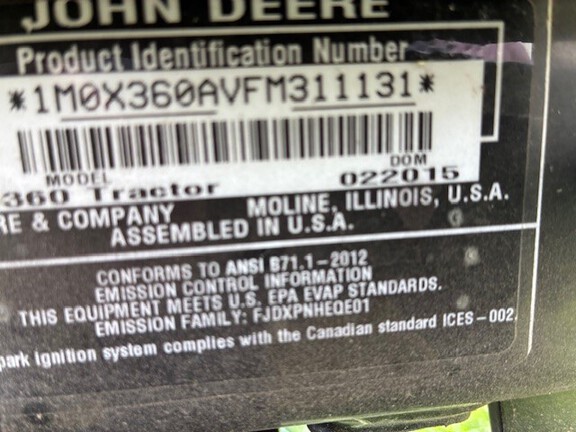 Used 2015 John Deere X360 Lawn & Garden Tractors at Koenig Equipment in Greensburg, IN - Photo5